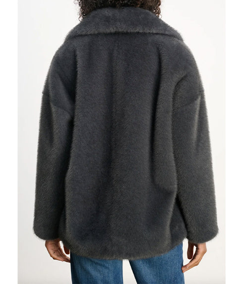 Carolyn Faux Fur Jacket - Slate